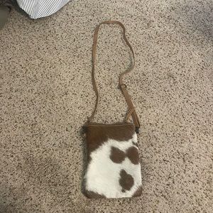 Myra Cow hair & leather cross body